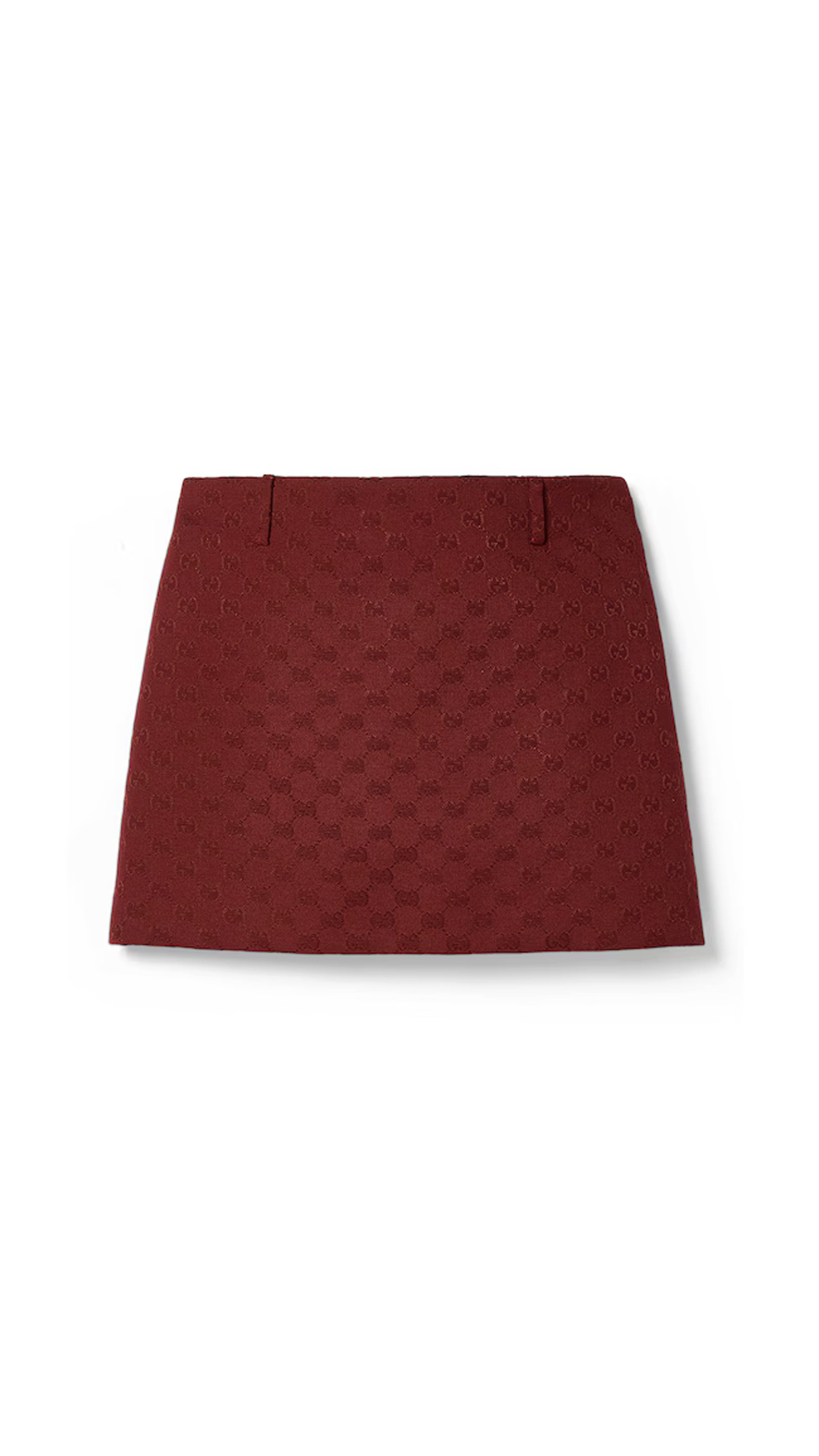 Original Gg Canvas Mini Skirt - Rosso Ancora