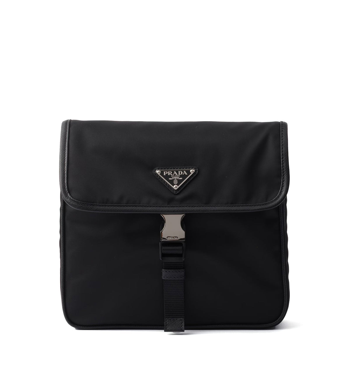 Re-Nylon and Saffiano leather crossbody bag