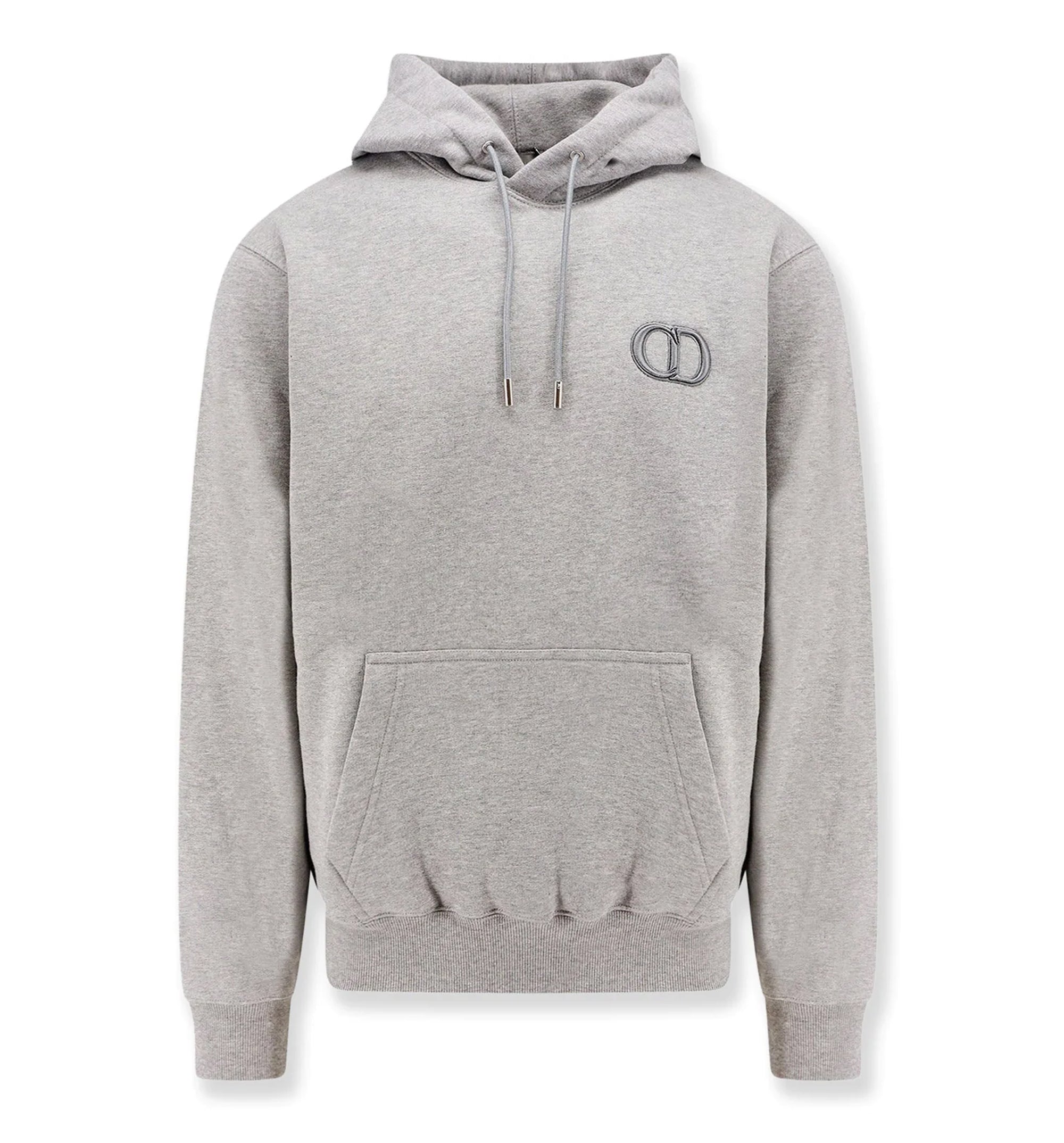CD Icon Hooded Sweatshirt Cotton Fleece - Grey
