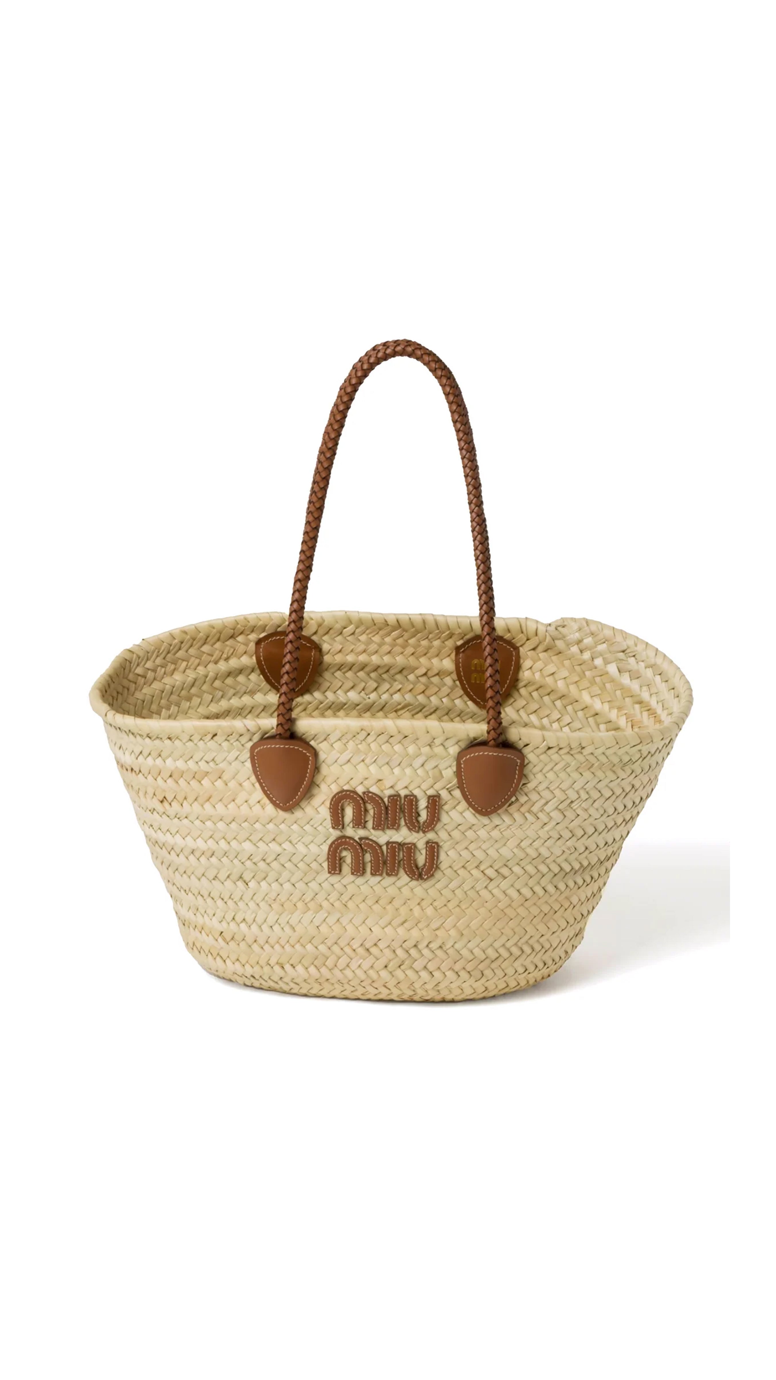 Palmetto Tote Bag - Cognac/Beige