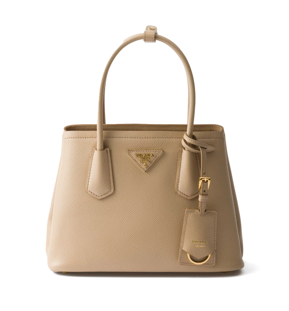 Double small Saffiano Leather Bag