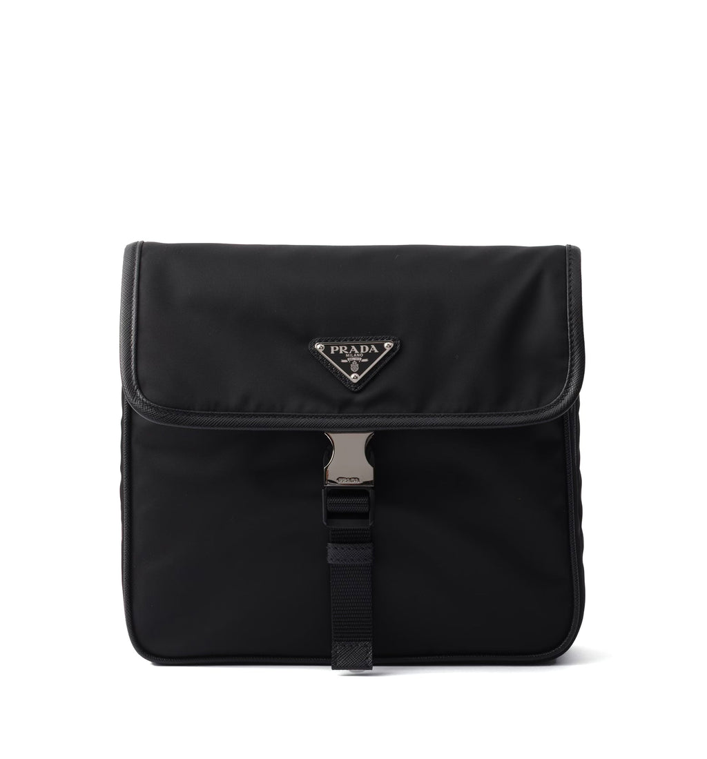 Re-nylon And Saffiano Leather Shoulder Bag