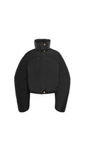 The Caraco Cropped Puffer Jacket - Black