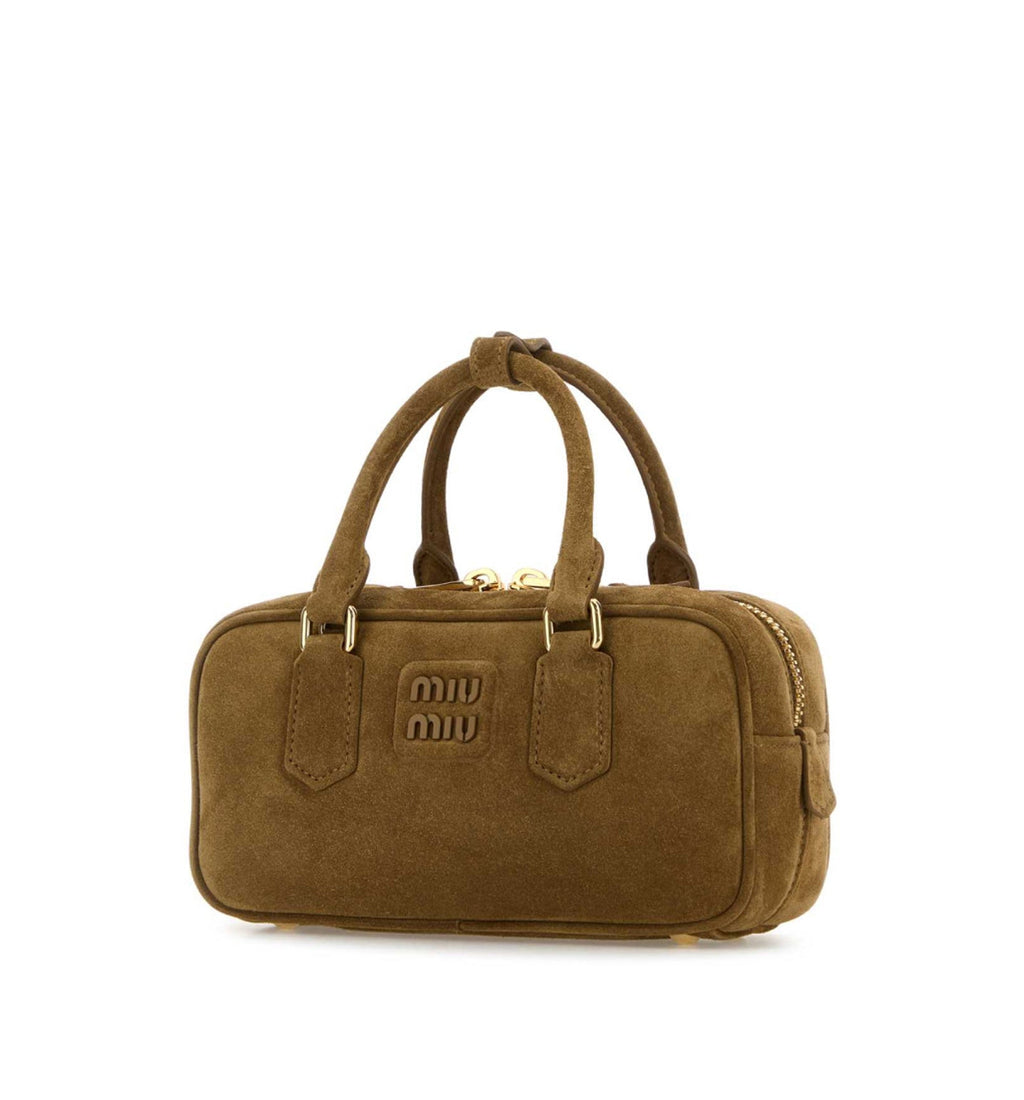 Arcadie Padded Suede Top-handle Bag