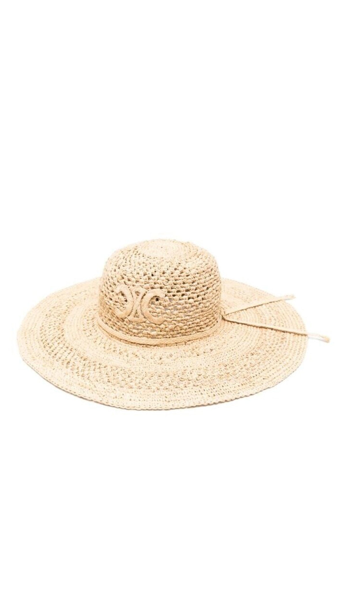 Triomphe Wide-brimmed Hat In Raffia  - Natural