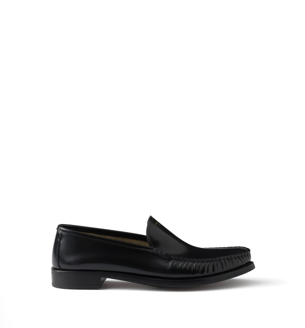 Brushed leather loafers