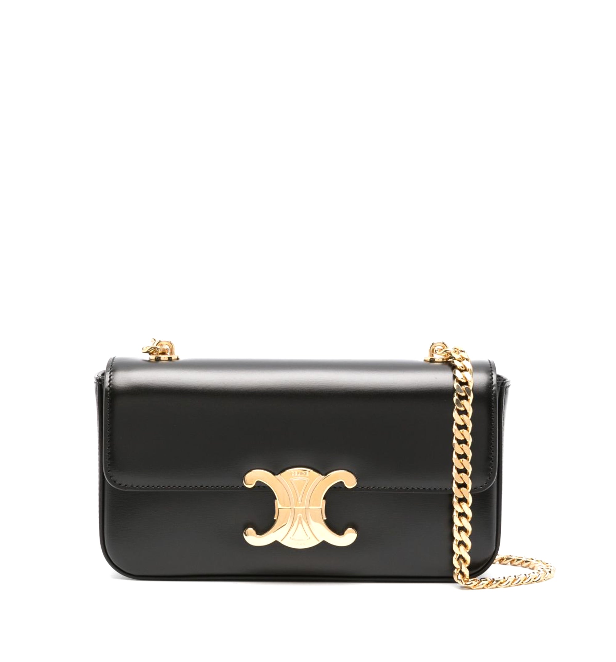 Chain Shoulder Bag Triomphe in Shiny Calfskin