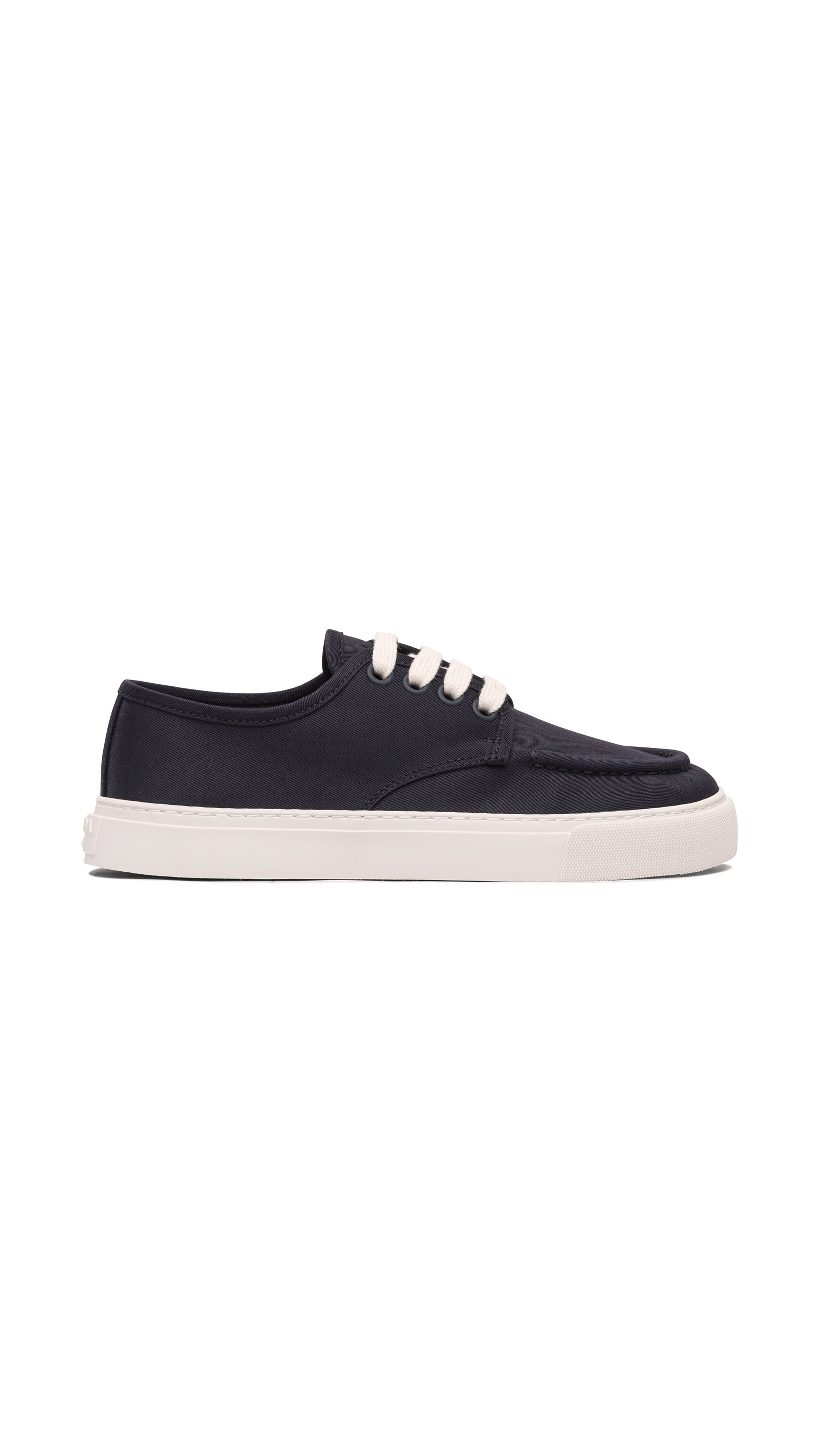 Canvas Lace-Up Sneakers - Navy Blue