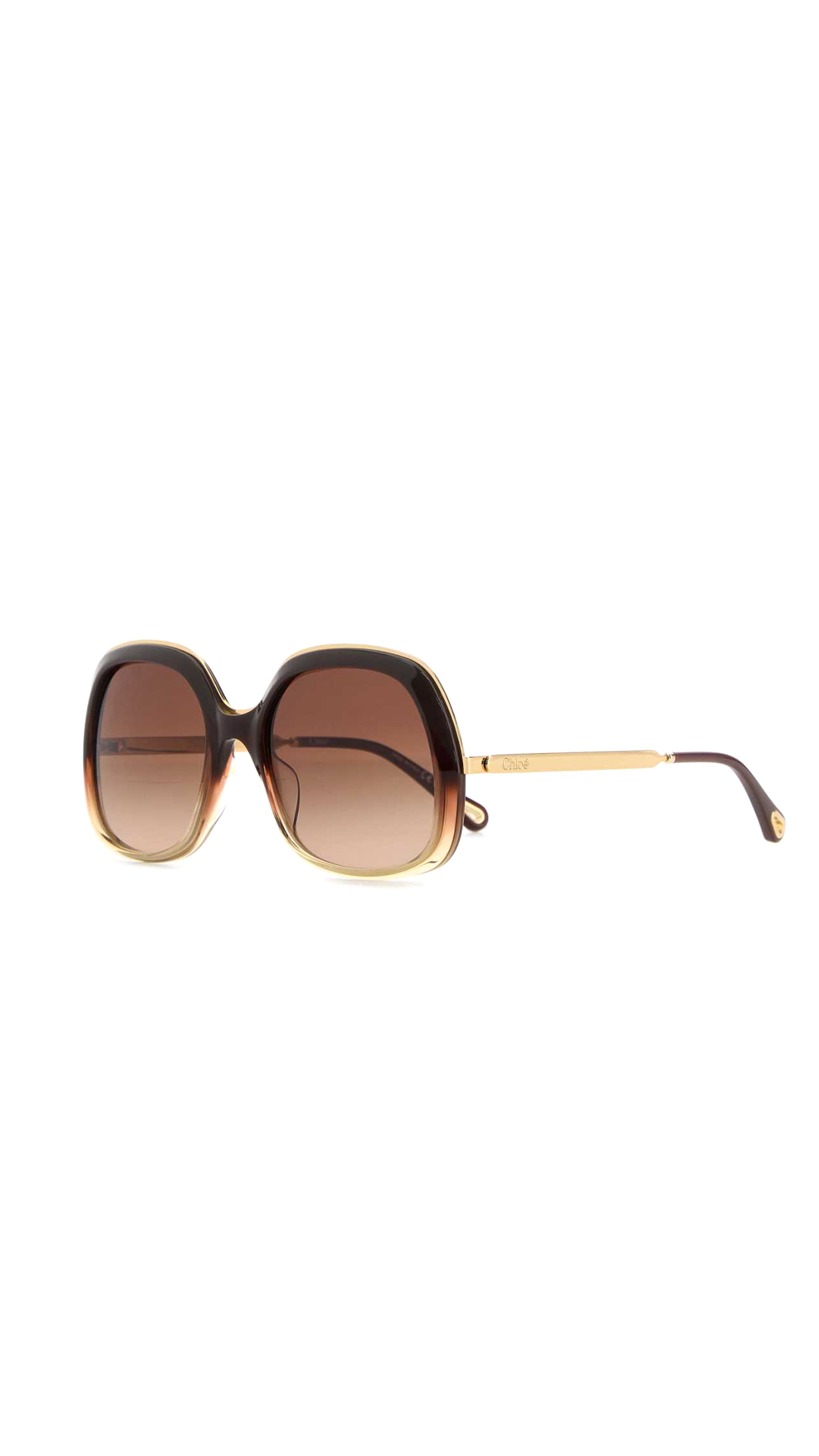 Chloé A La Plage Square Sunglasses - Brown