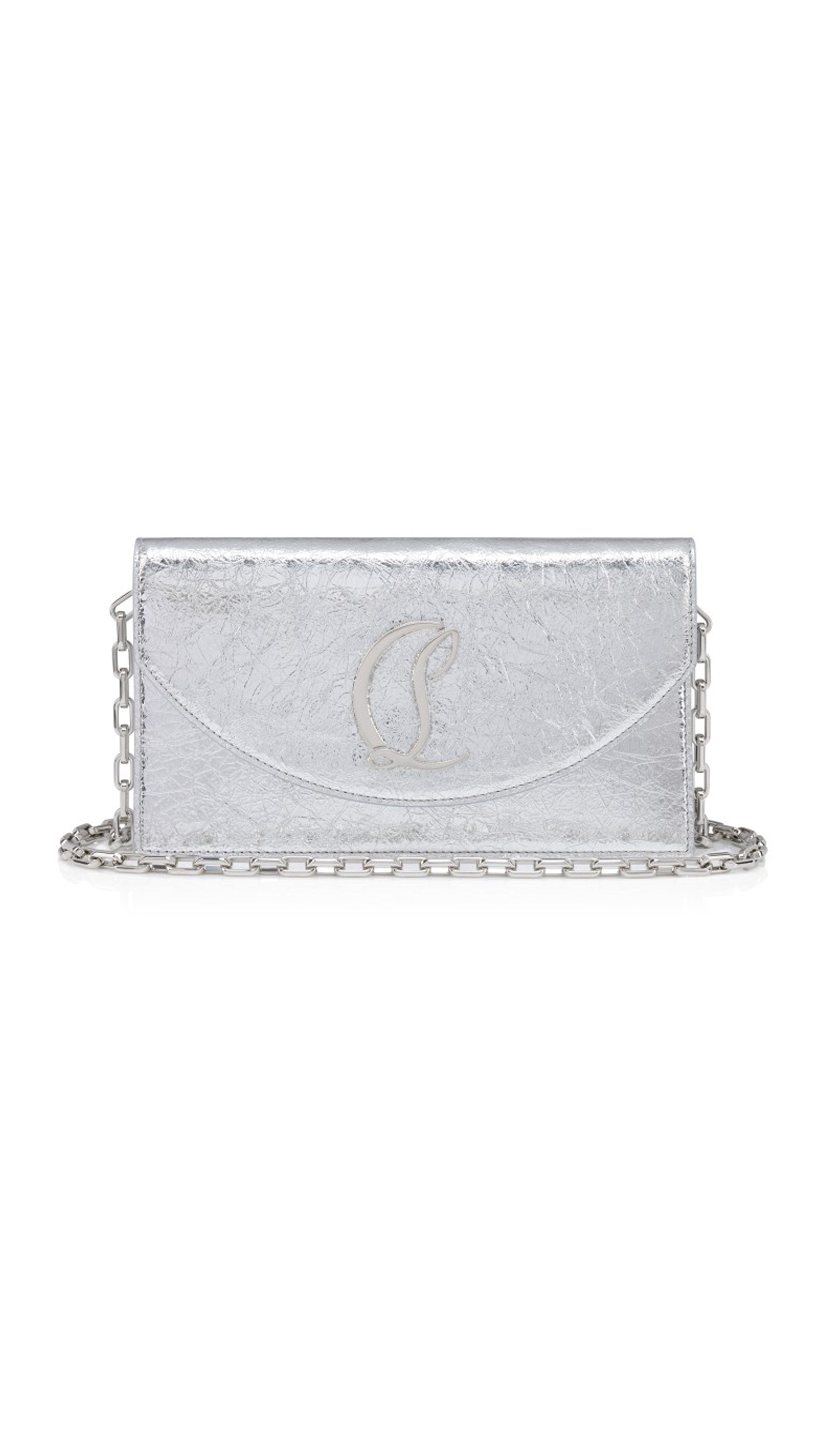 Clutch Laminated Calf Leather - Silver