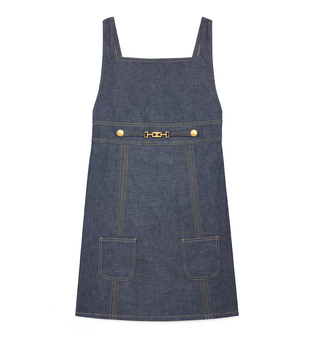 Empire Mini Dress in Denim