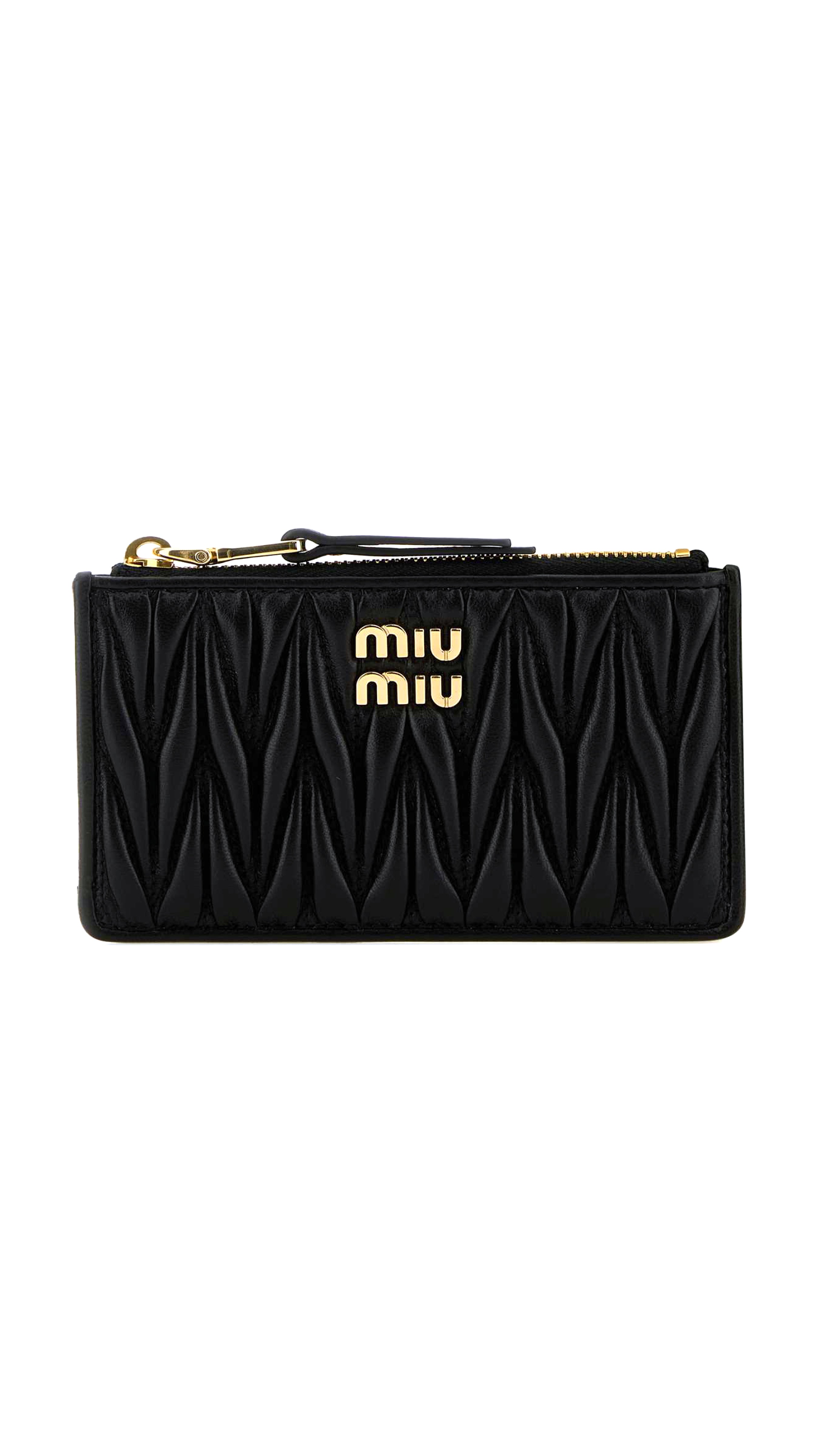 Nappa Leather Card Holder - Black