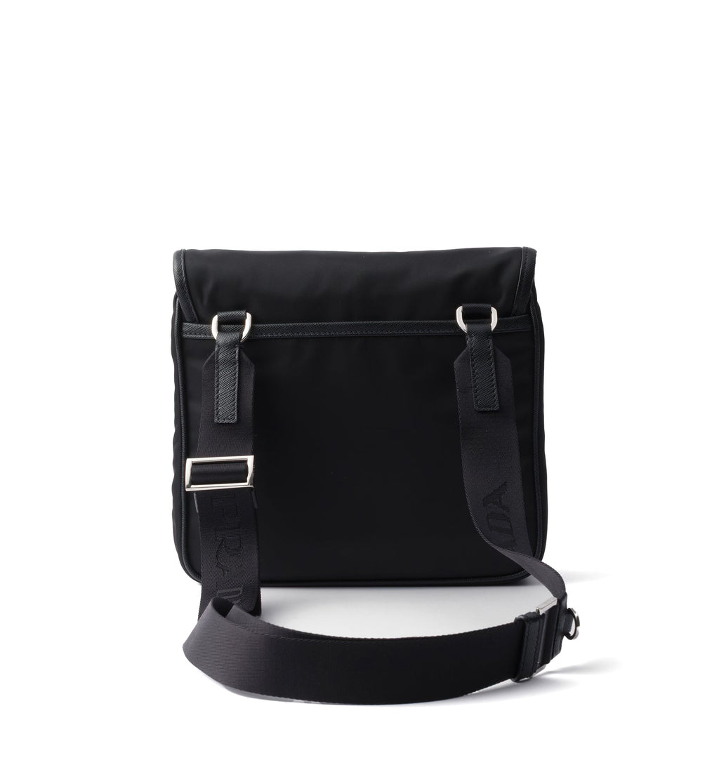 Re-nylon And Saffiano Leather Shoulder Bag