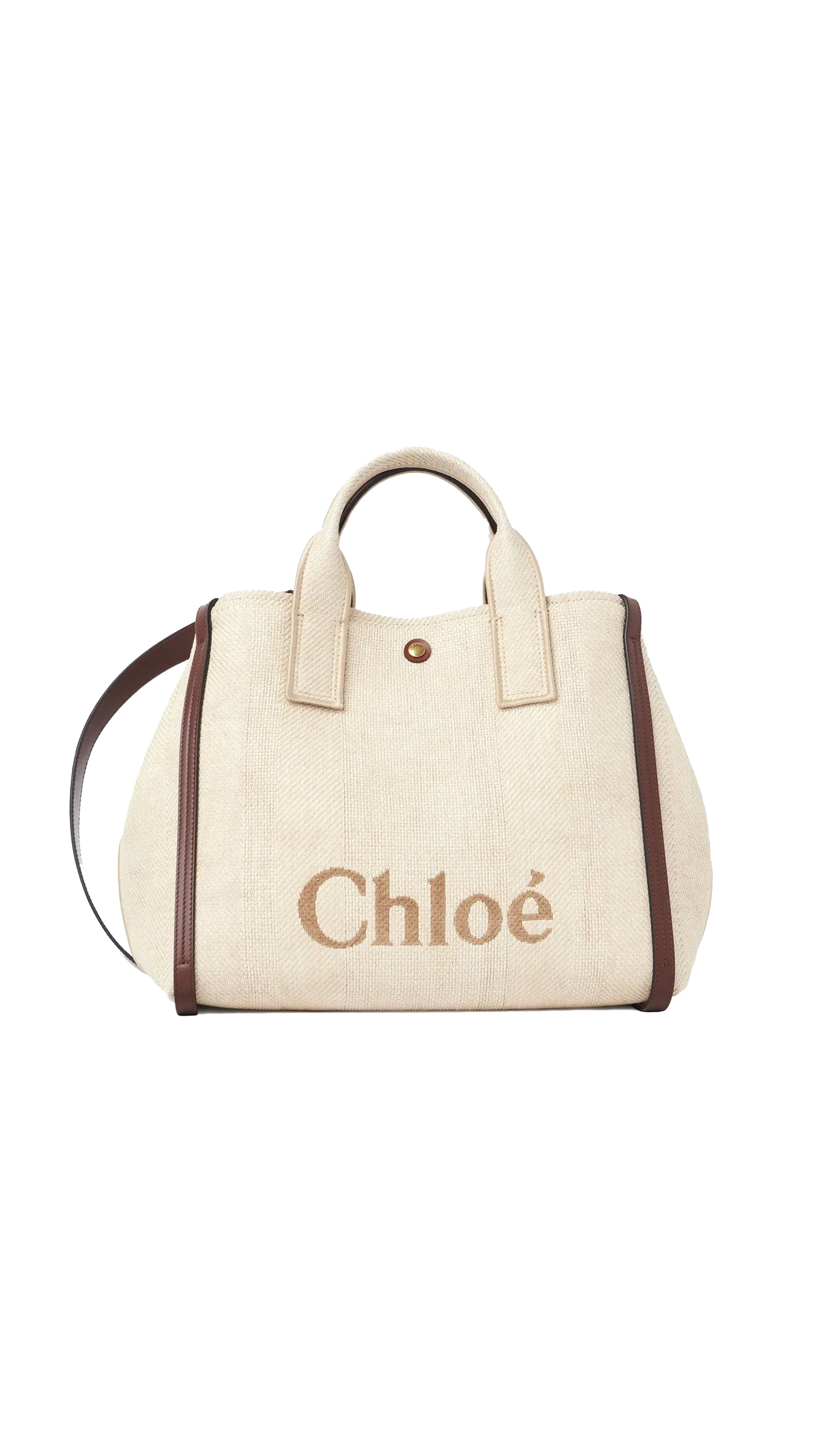 Carry Tote Bag in Raffia-effect Fibers - Hot Sand