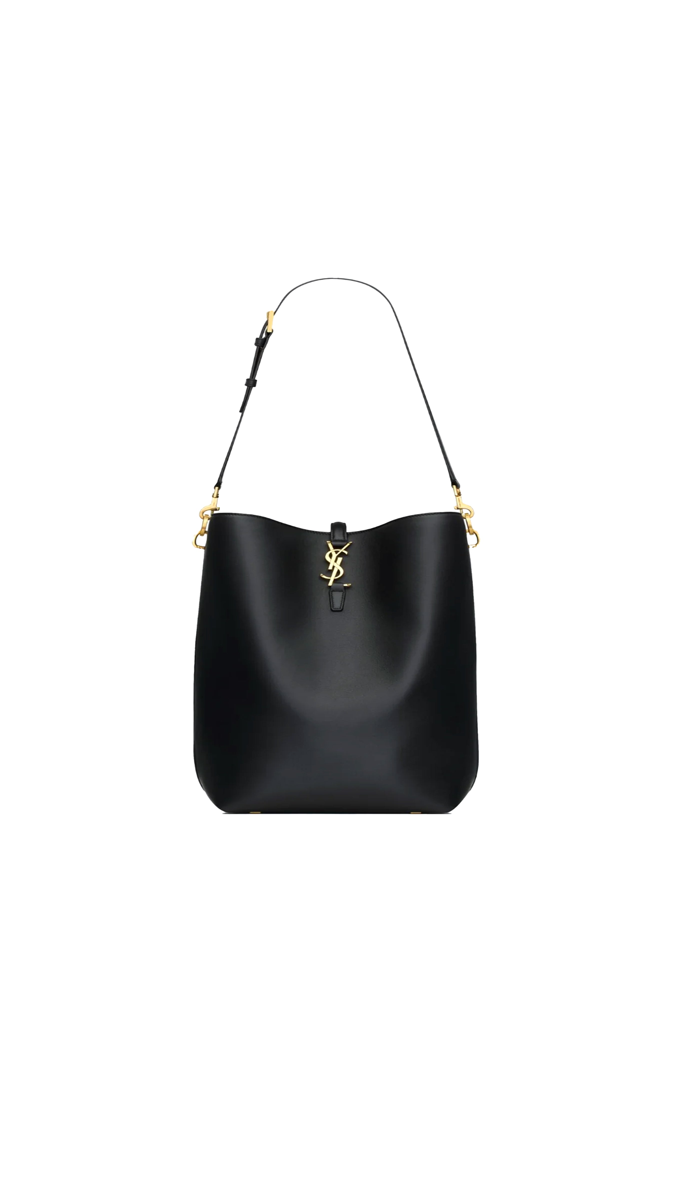 Le 37 Long Tote Bag in Smooth Calfskin - Black