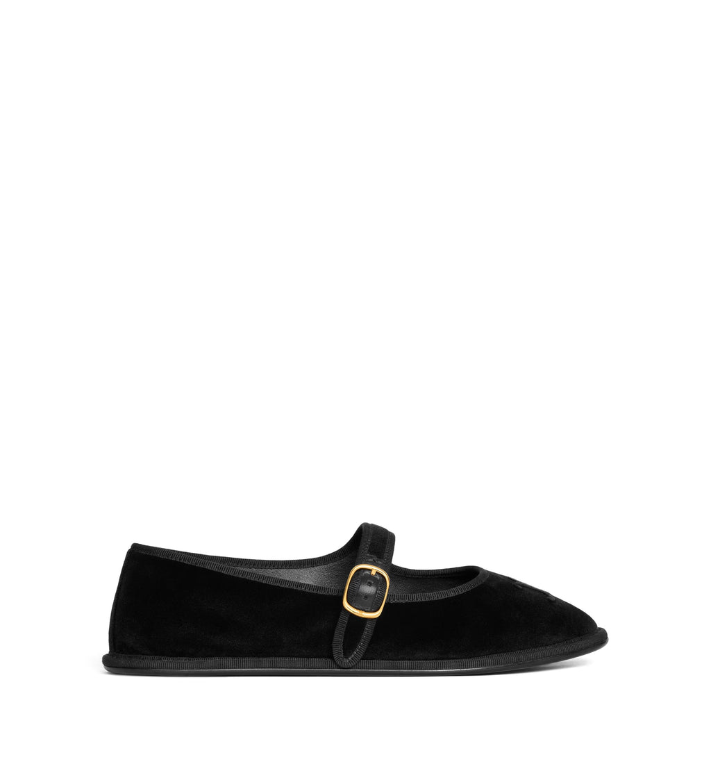 Eve Triomphe Mary-Jane Ballerina in Velvet
