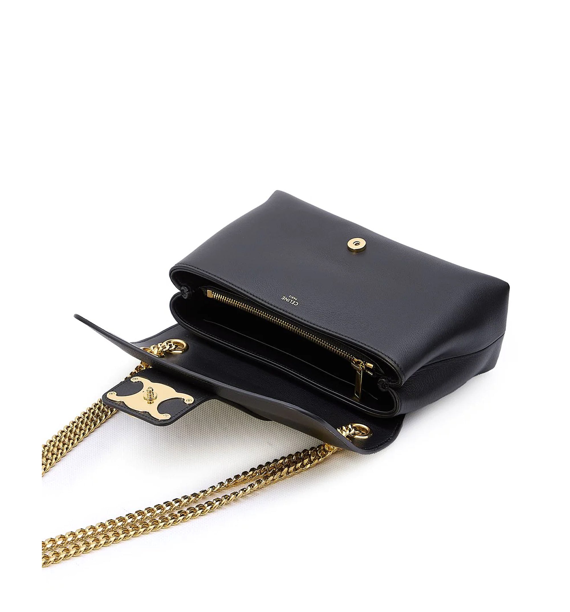 Medium Victoire Tote Bag in Supple Calfskin - Black/Gold