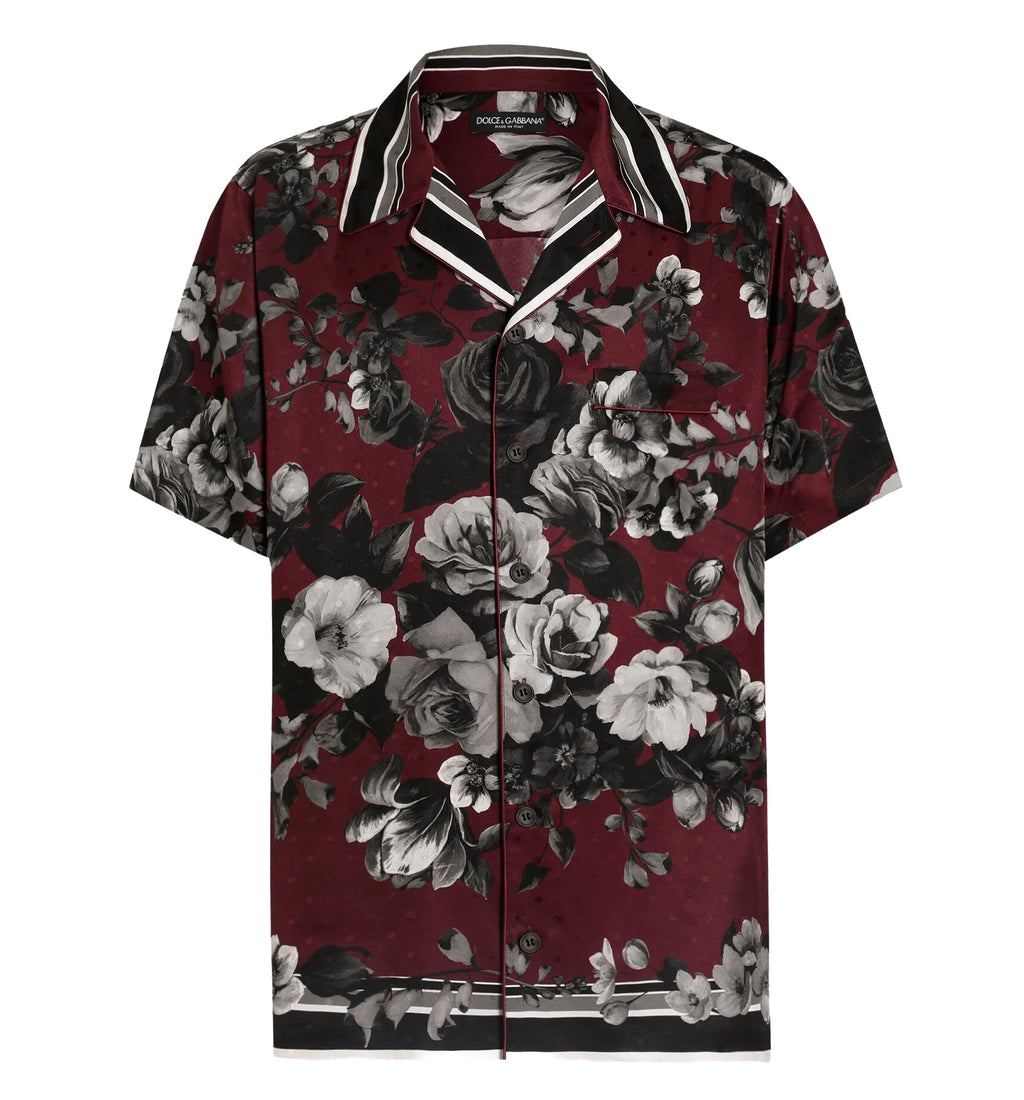 Peony ramage-print hawaii twill shirt