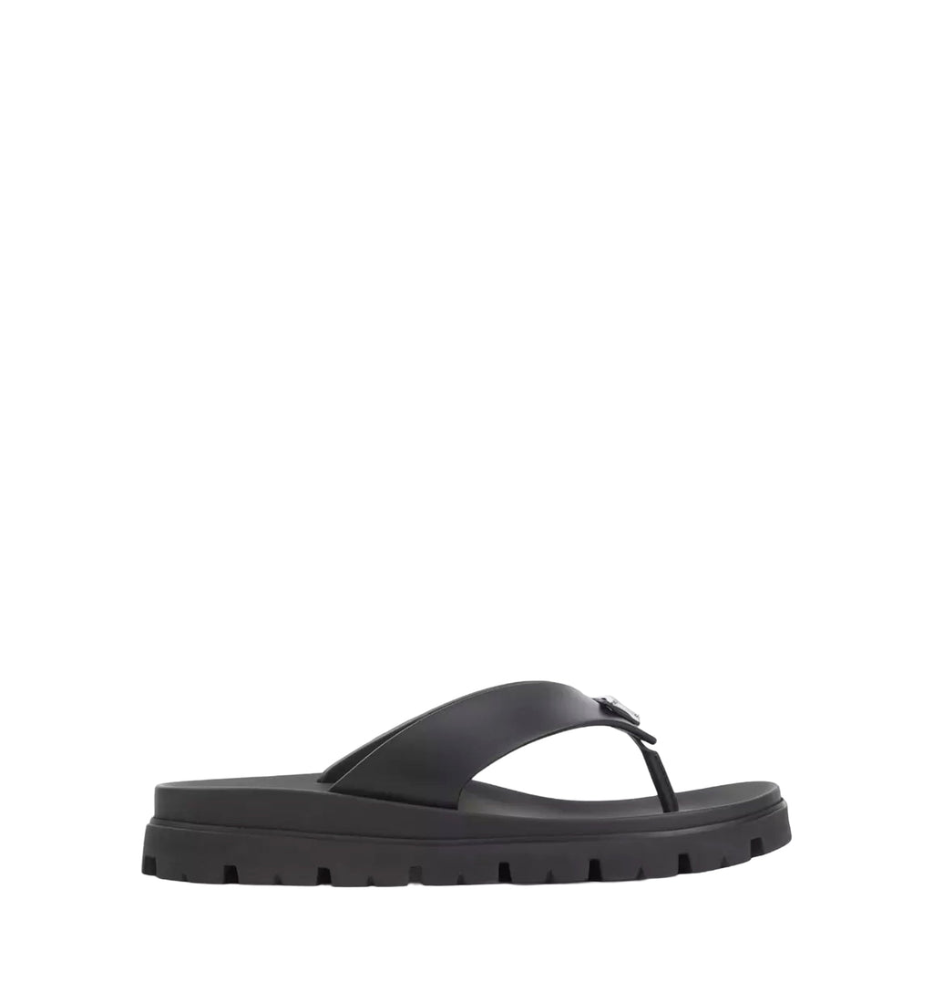 Soft cage thong sandals rubber sole
