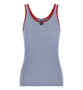 Striped cotton jersey tank top