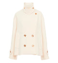 Oversized short coat in wool