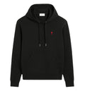 Black cotton hoodie with Ami de Coeur