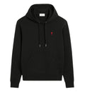 Black cotton hoodie with Ami de Coeur
