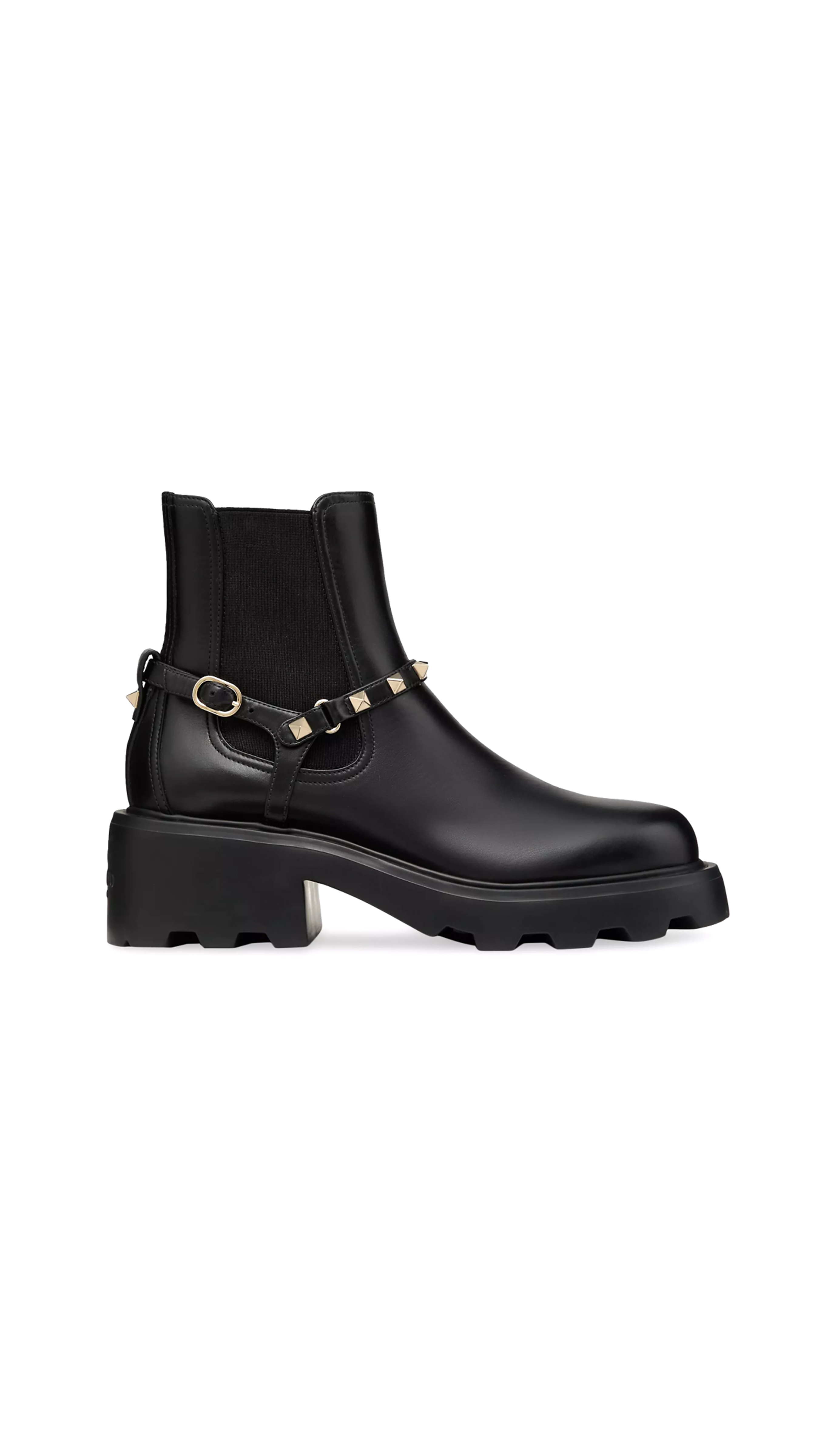 Rockstud Calfskin Beatle 55MM - Black