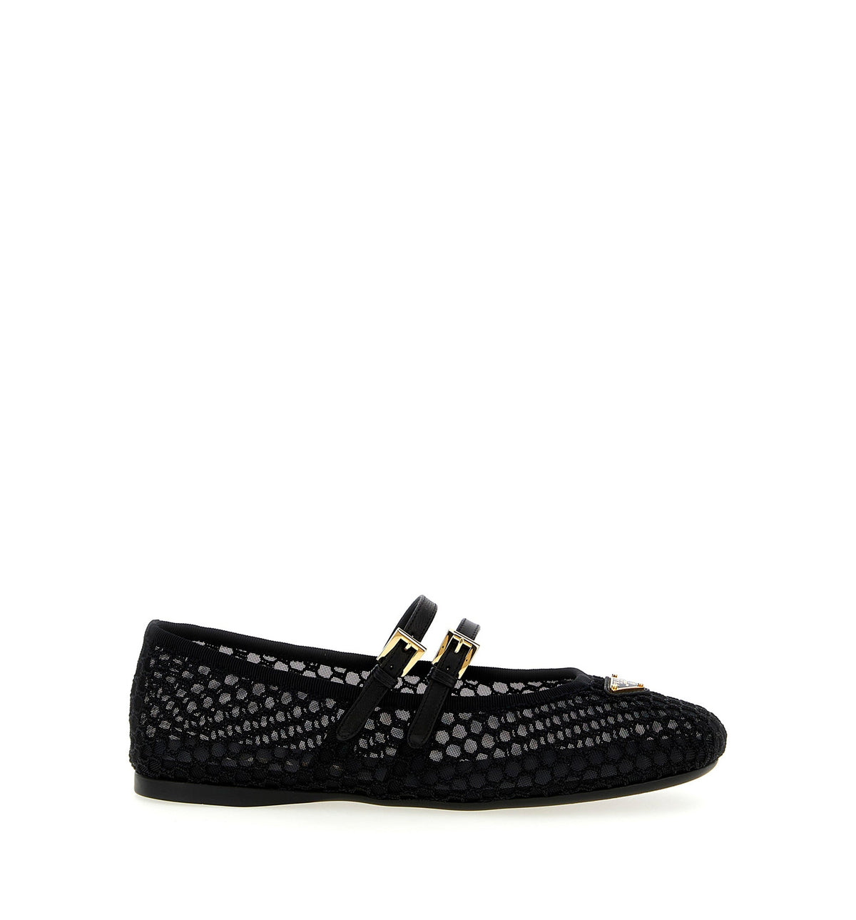 Mesh fabric ballerinas