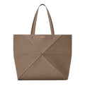 Large horizontal Puzzle Fold tote in soft grained calfskin