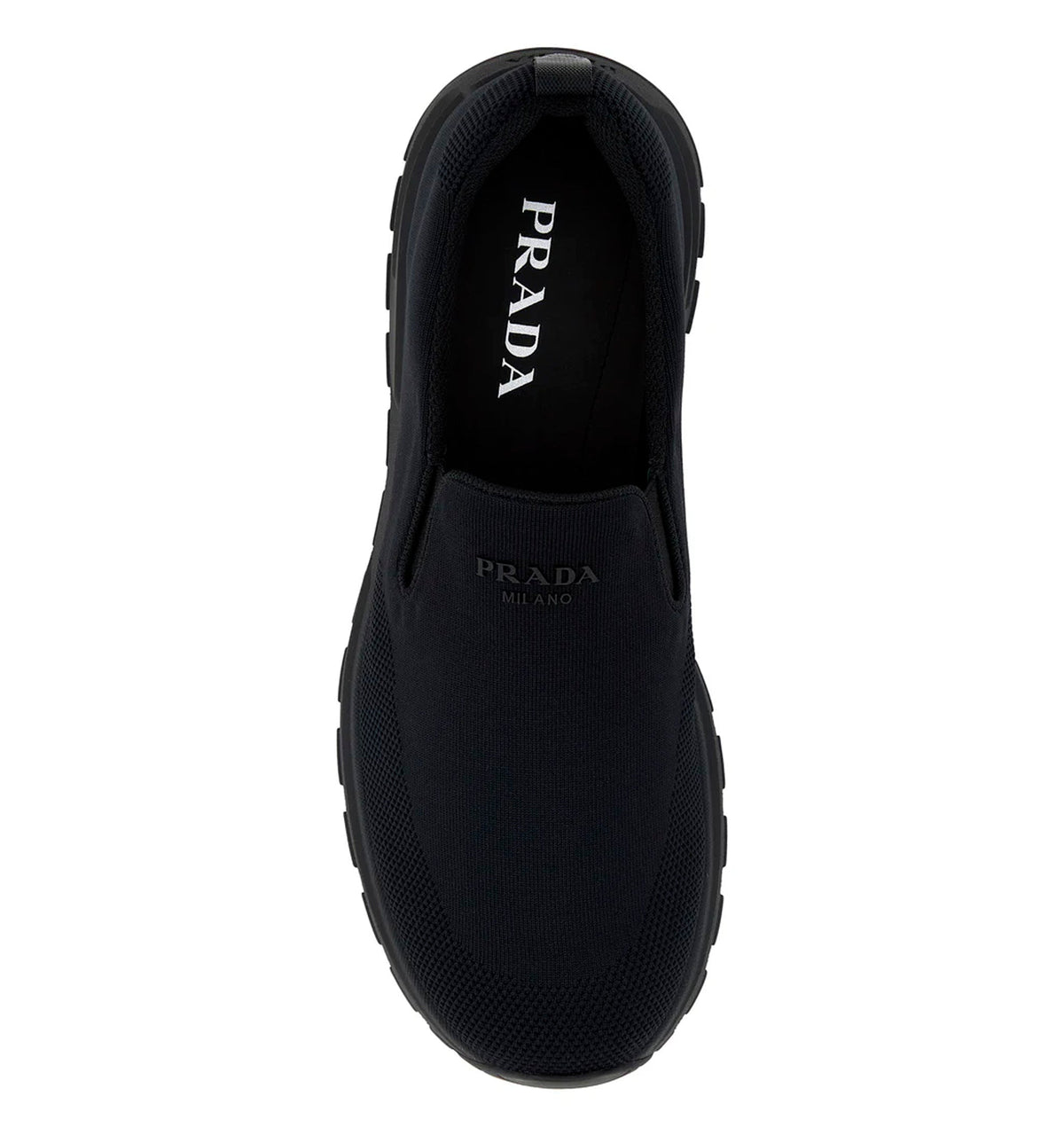 Black jersey slip ons