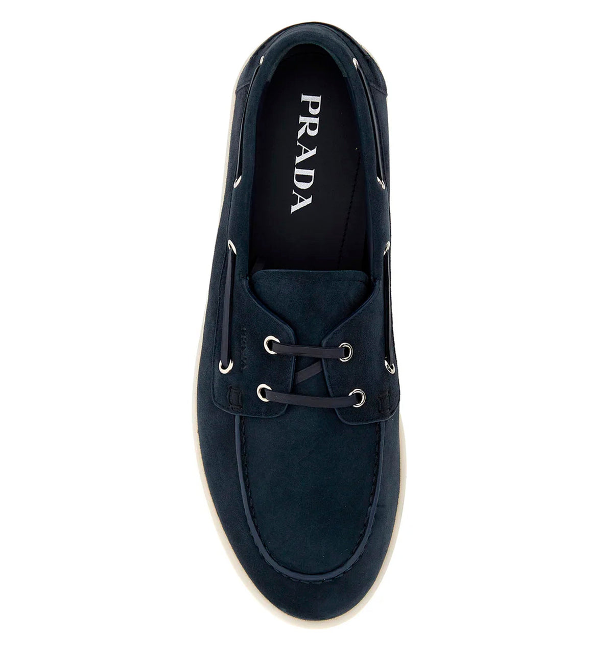 Navy blue suede loafers
