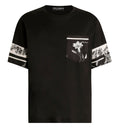 Cotton and silk t-shirt with print