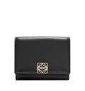 Puffer Anagram trifold wallet in shiny nappa calfskin