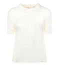Short-sleeved mohair blend sweater