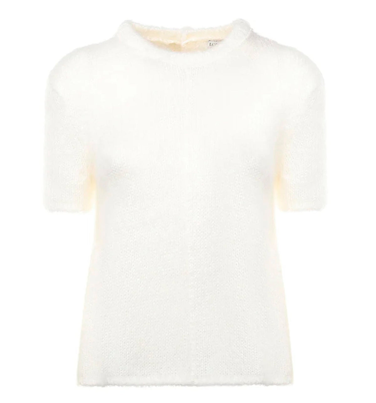 Short-sleeved mohair blend sweater