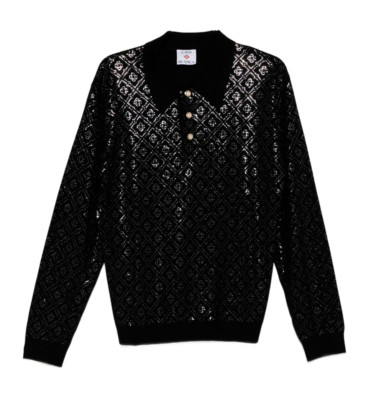 Patterned Buttoned Polo Shirt