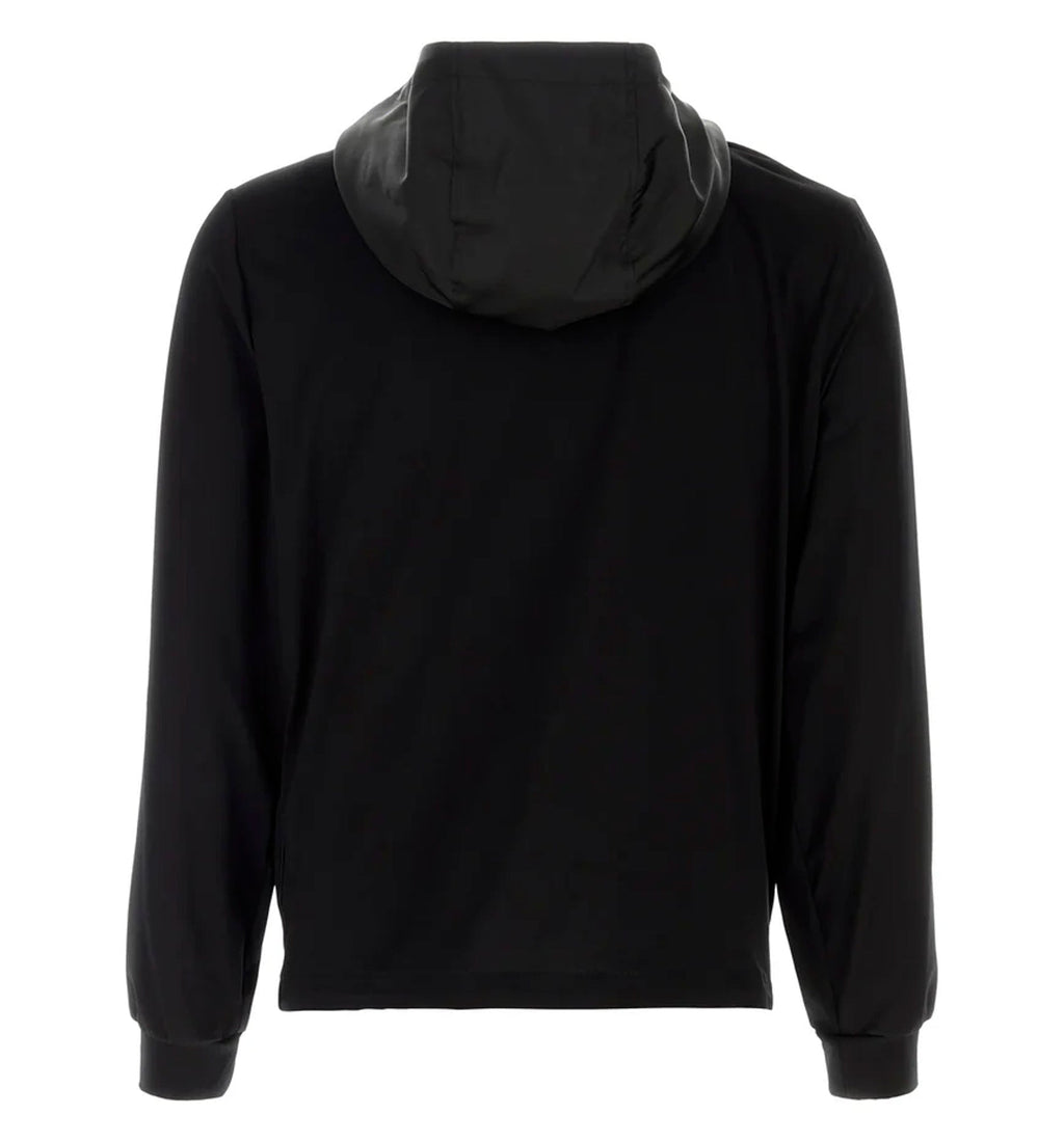 Black stretch cotton sweatshirt