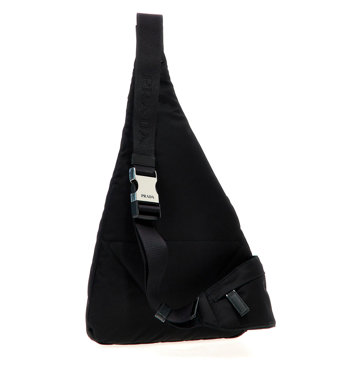 Re-Nylon and leather backpack
