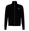 High collar cashmere cardigan