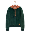Hoodie in shearling