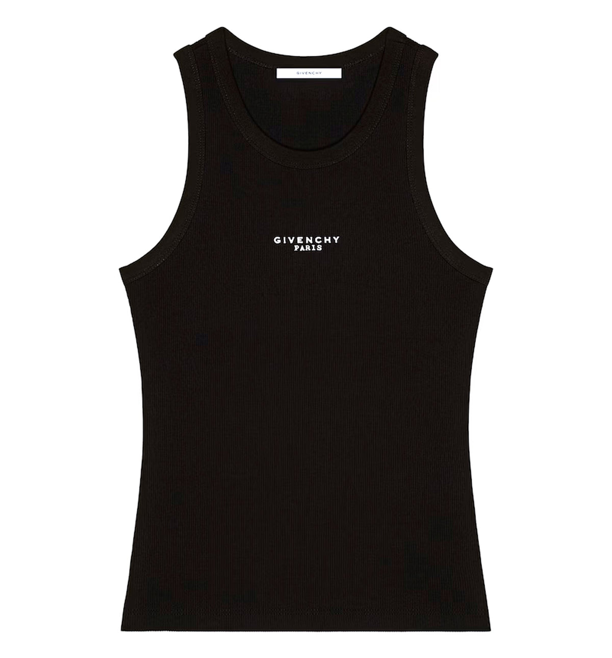 Slim fit tank top in cotton with Givenchy Paris print