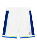 White & Blue Crochet Shorts