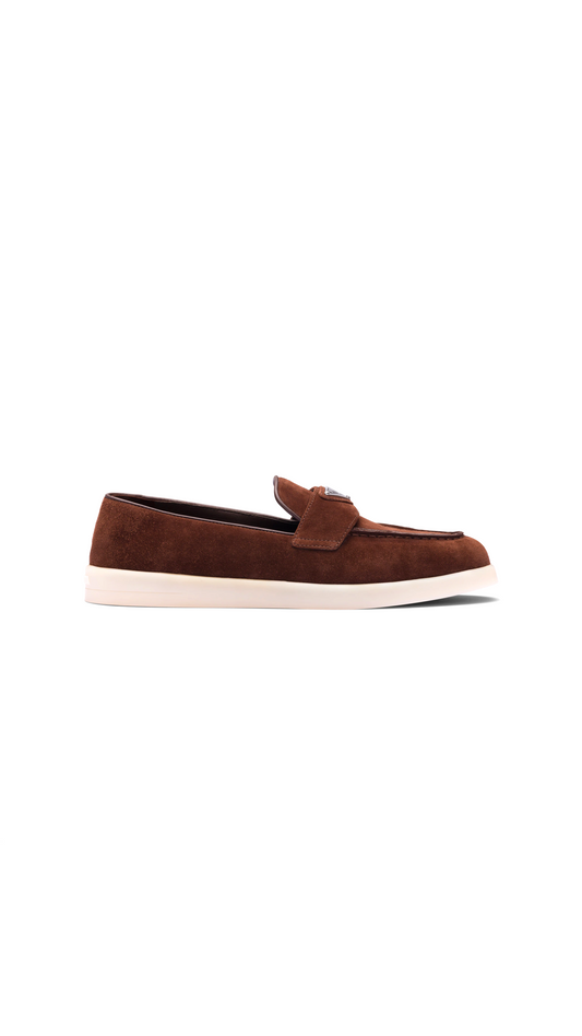 Suede Leather Loafers - Palisander