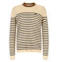 Striped linen and cotton sweater