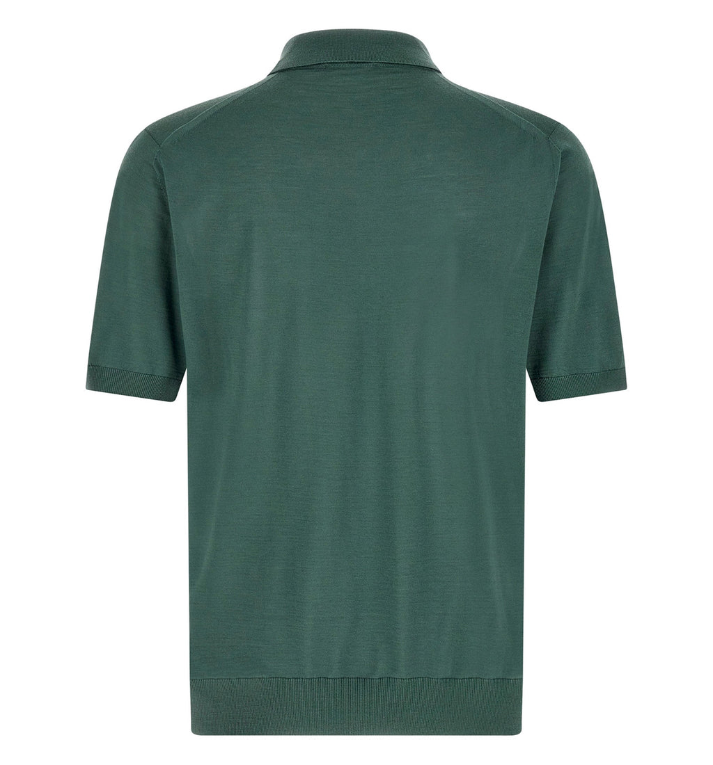 Superfine wool polo shirt