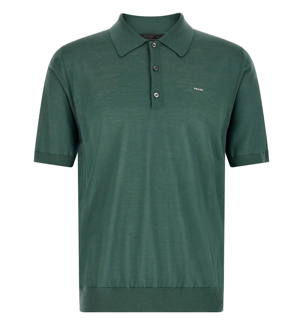 Superfine wool polo shirt