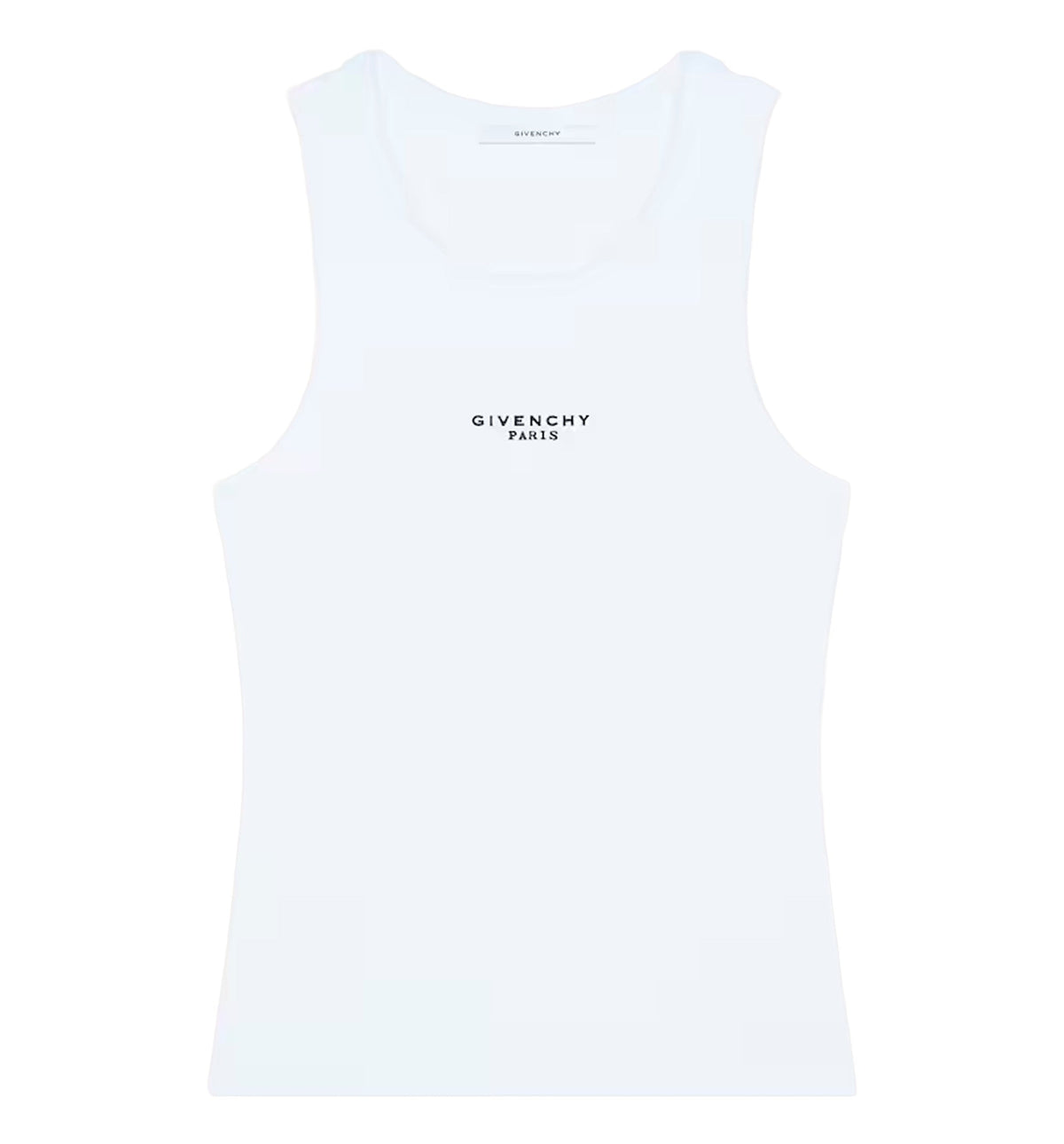 Slim fit tank top in cotton with Givenchy Paris print