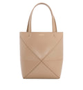 Mini Puzzle Fold tote in shiny calfskin
