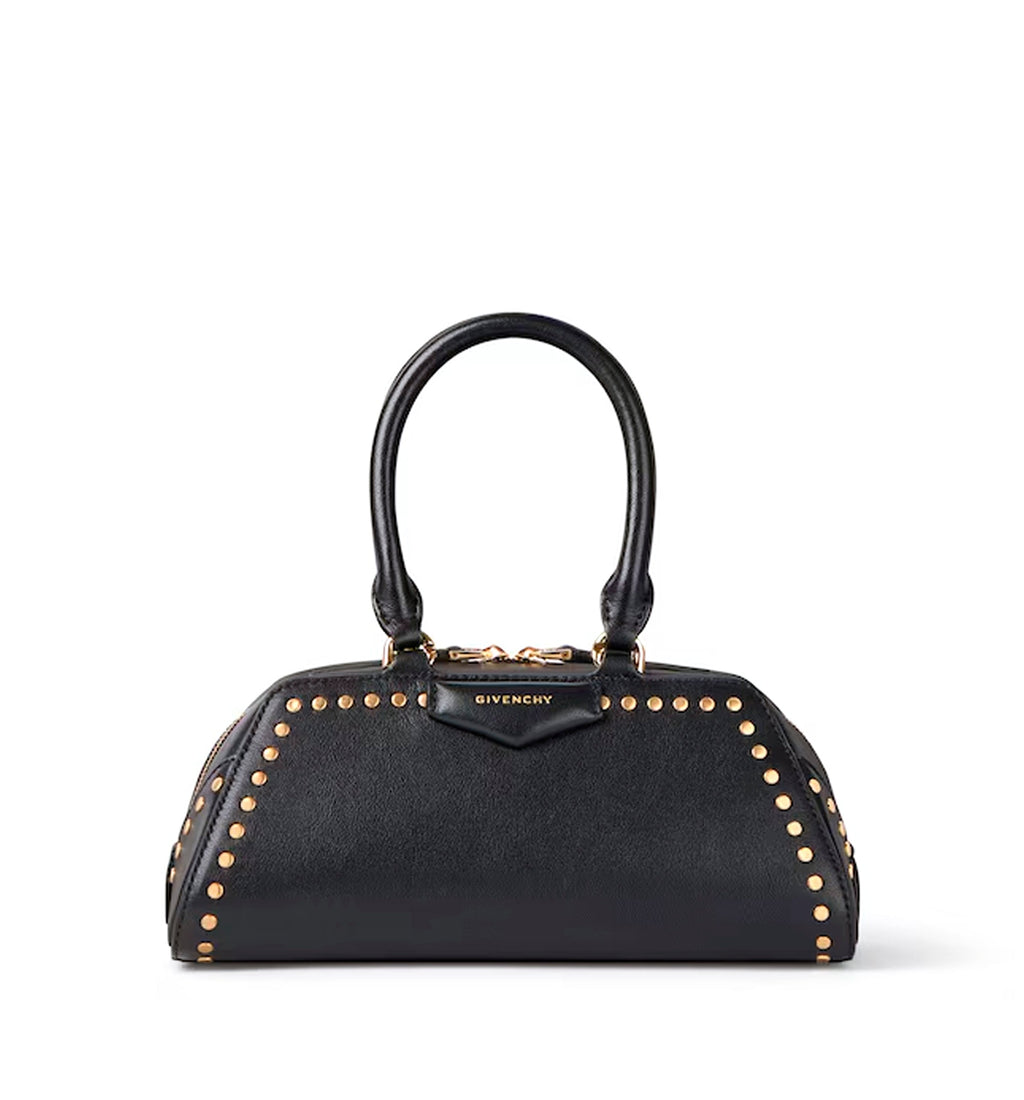 Mini Antigona East-West bag in Box leather with studs detail